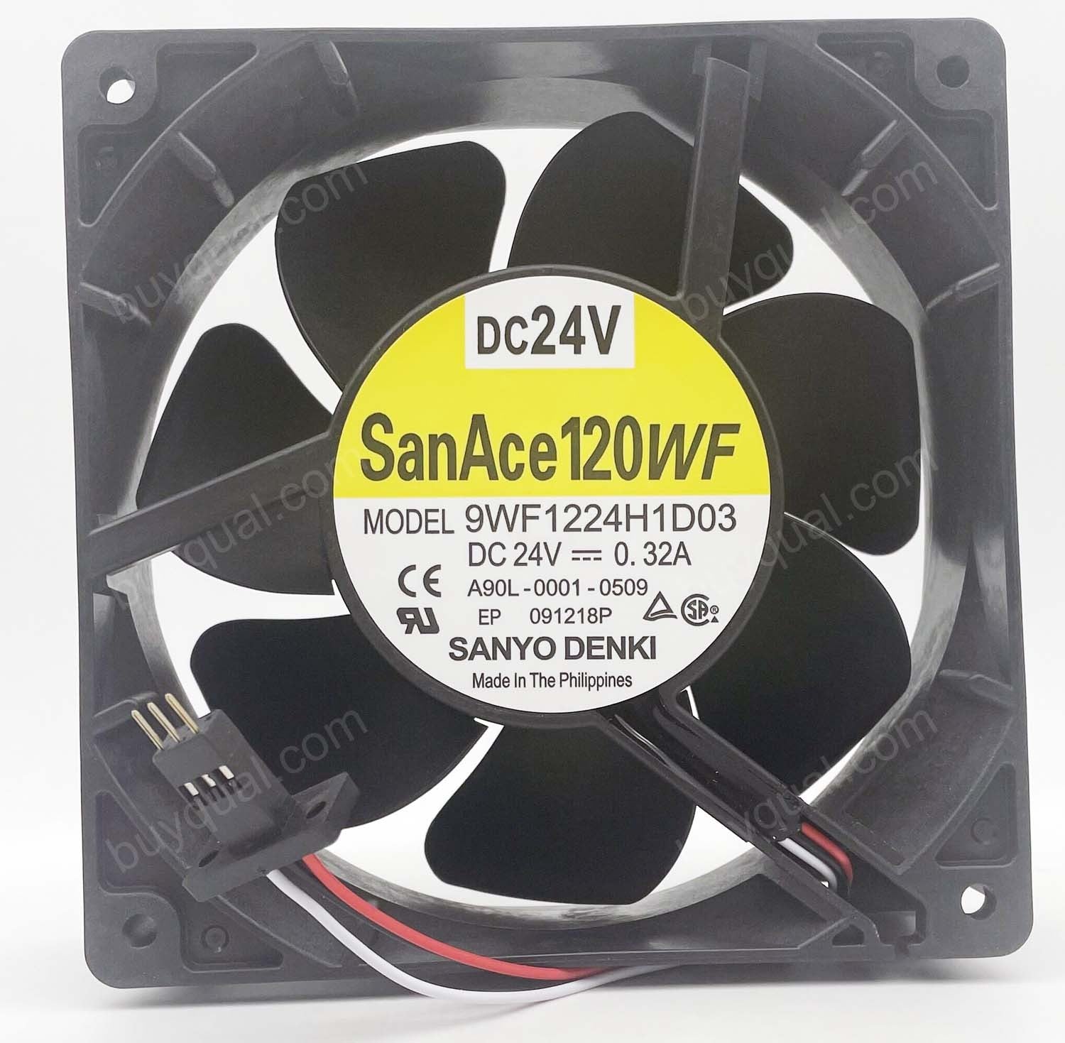 Sanyo 9WF1224H1D03 A90L-0001-0509 24V 0.32A 3wires Cooling Fan - Original New Sanyo 9WF1224H1D03 A90L-0001-0509 24V 0.32A 3wires Cooling Fan - Original New